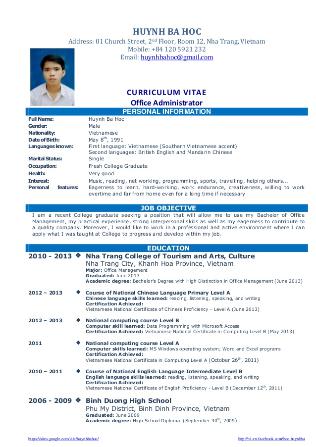 Resume Sample For Fresh Graduate | Mastah Resume