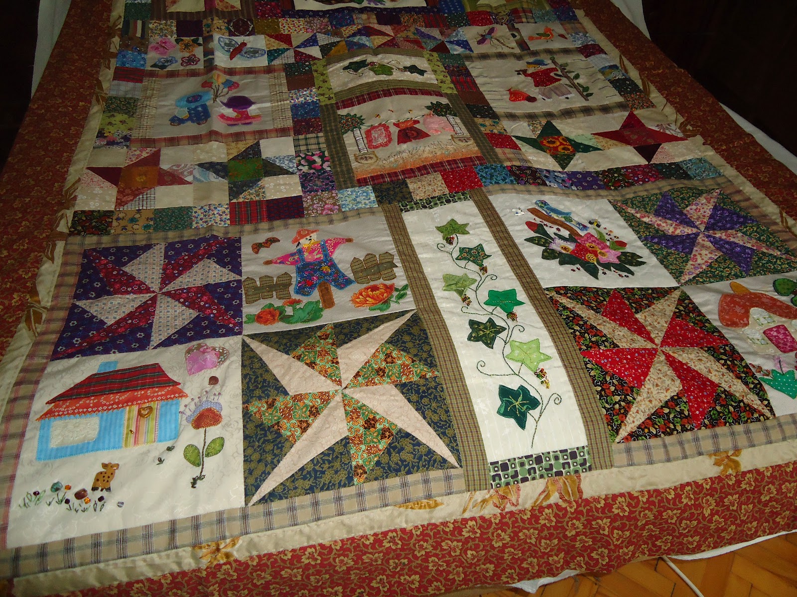 Emine Tansuğ�un Patchwork İşleri Tek Kişilik Yatak Örtüsü 3