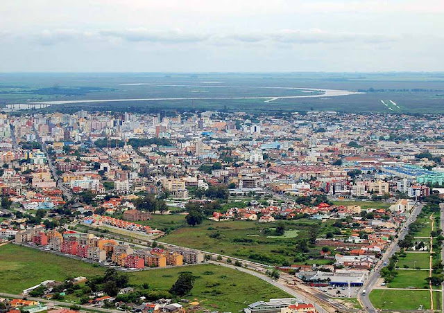 Imagem aérea de Pelotas