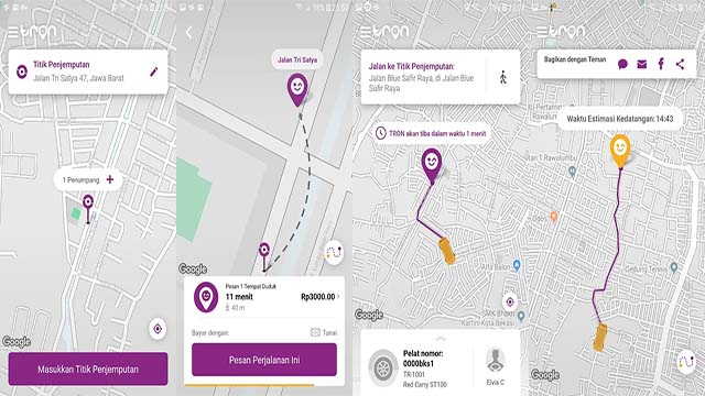 Aplikasi Angkot Online TRON