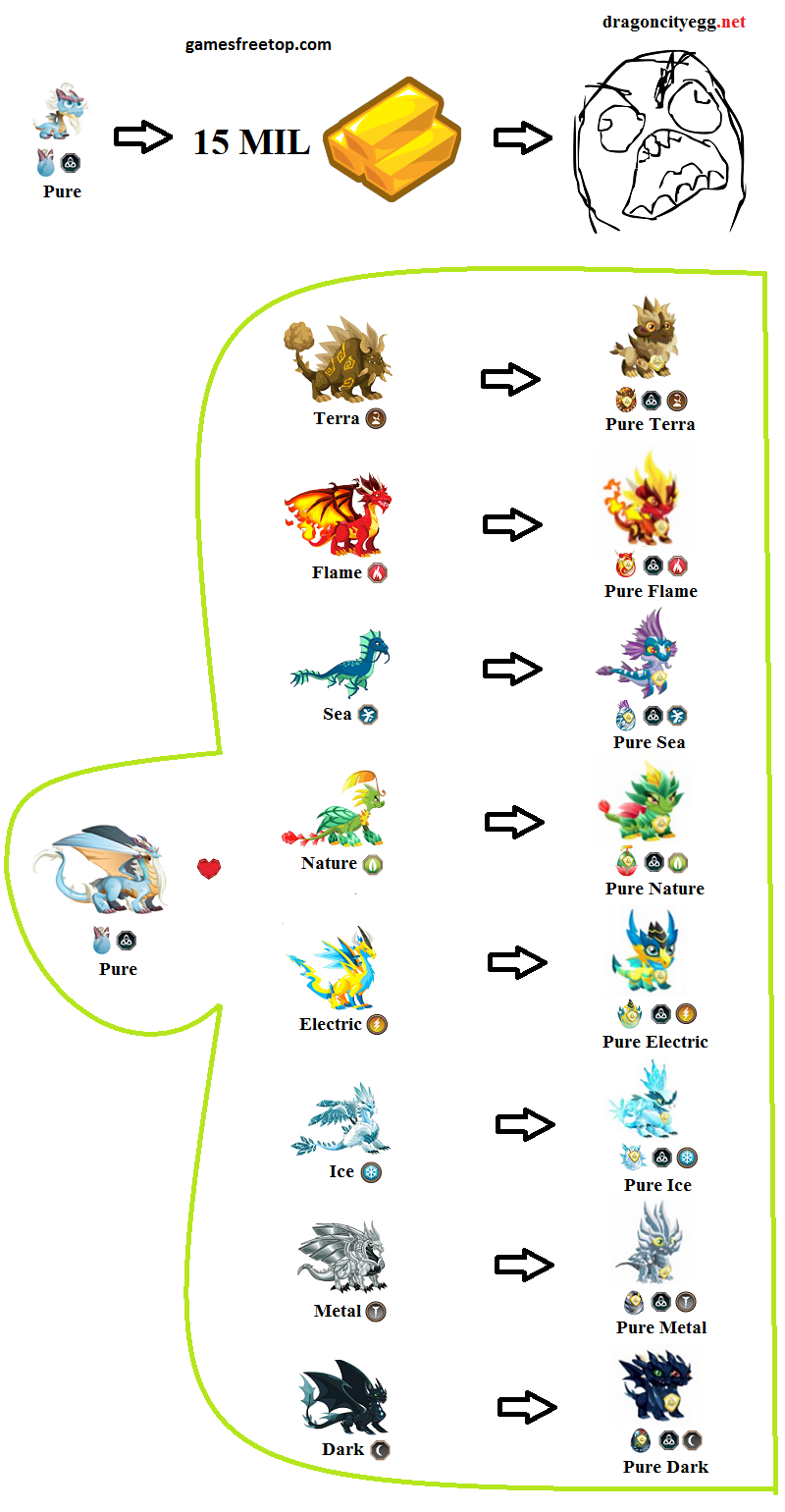 Pure Dragon City Breeding Chart Guide