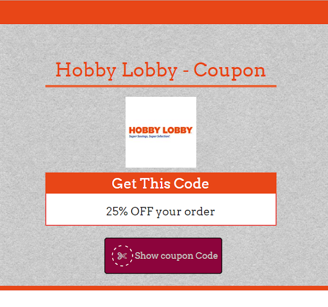 Hobby Lobby 35% Coupon Code May 2017