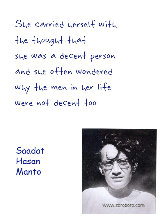 Saadat Hasan Manto Quotes. Saadat Hasan Manto Shayari, Poems, Saadat Hasan Manto Shayari Hindi Quotes & English Quotes