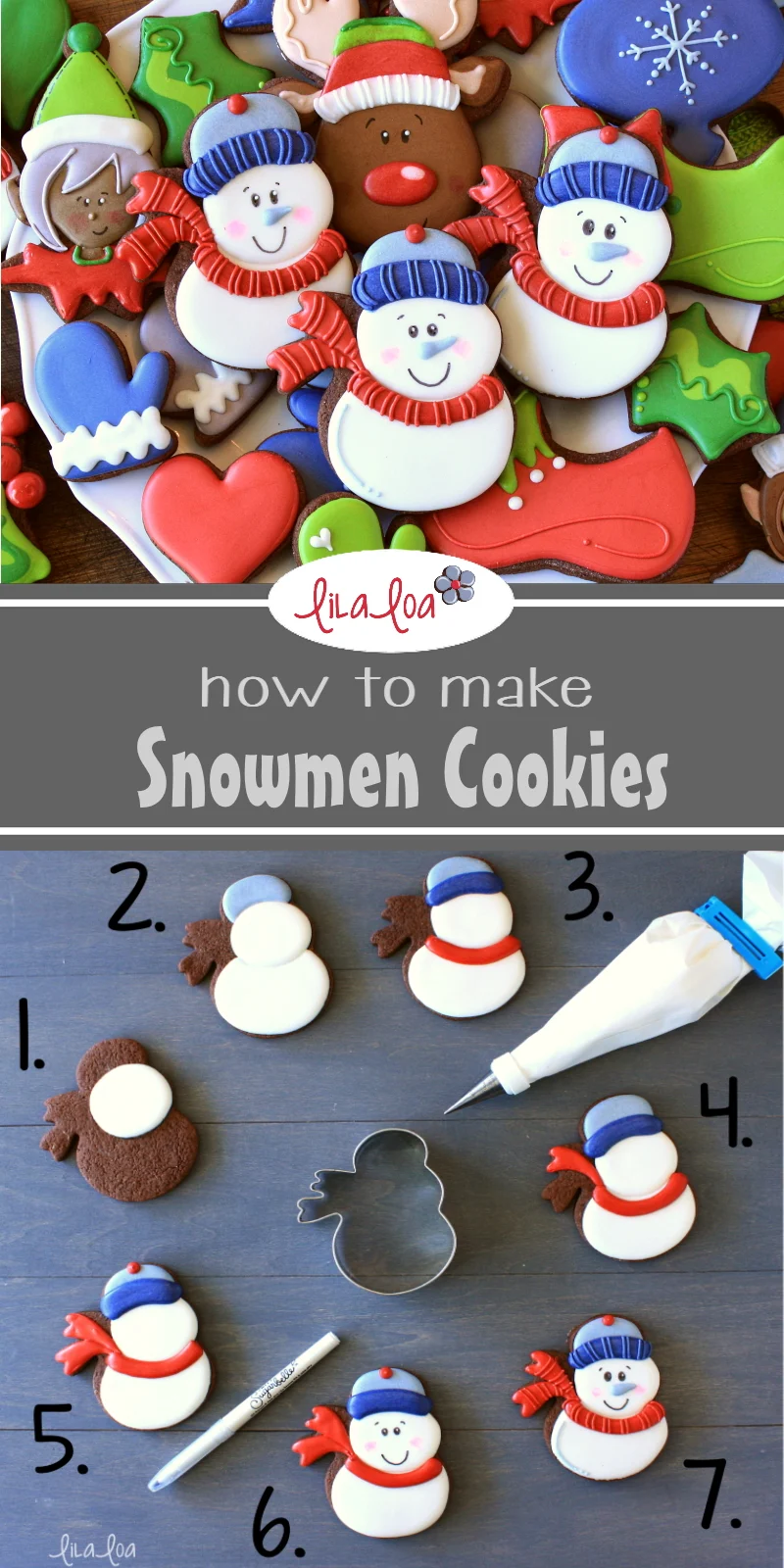 How to make decorated snowman sugar cookies a step by step tutorial