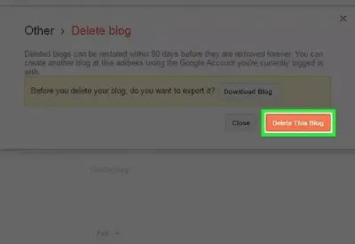 طريقة حذف مدونتك على Blogger طريقة حذف مدونتك على Blogger
