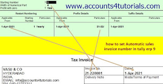 how to change invoice no in tally for new financial year