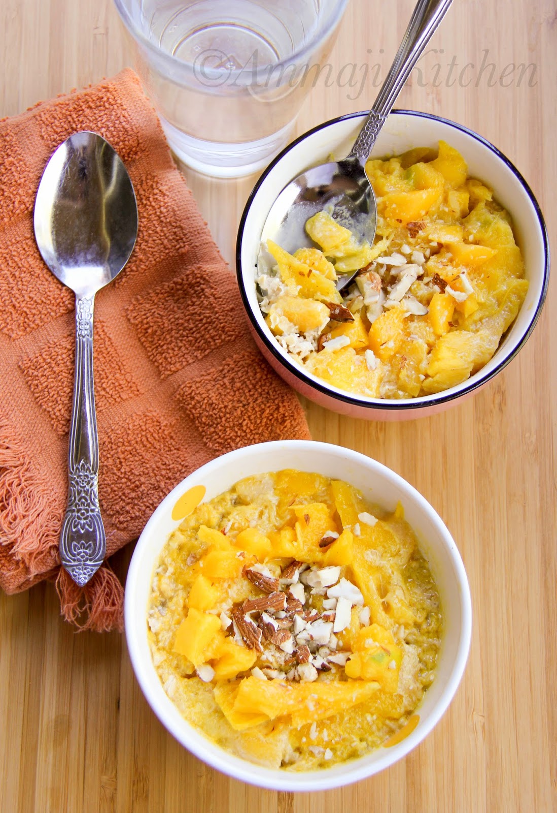 Overnight Oatmeal with Mango & Almonds How to Make No Cook Oatmeal