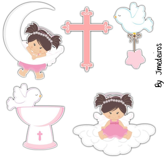 Little Girl First Communion Free Printable Cake Toppers. Oh My First