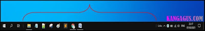 Gambar ilustrasi tampilan garis separator links di taskbar windows 10