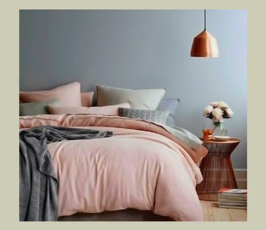 Schlafzimmer Grau und Rosa Ideen - Farben ideen fur Schlafzimmer