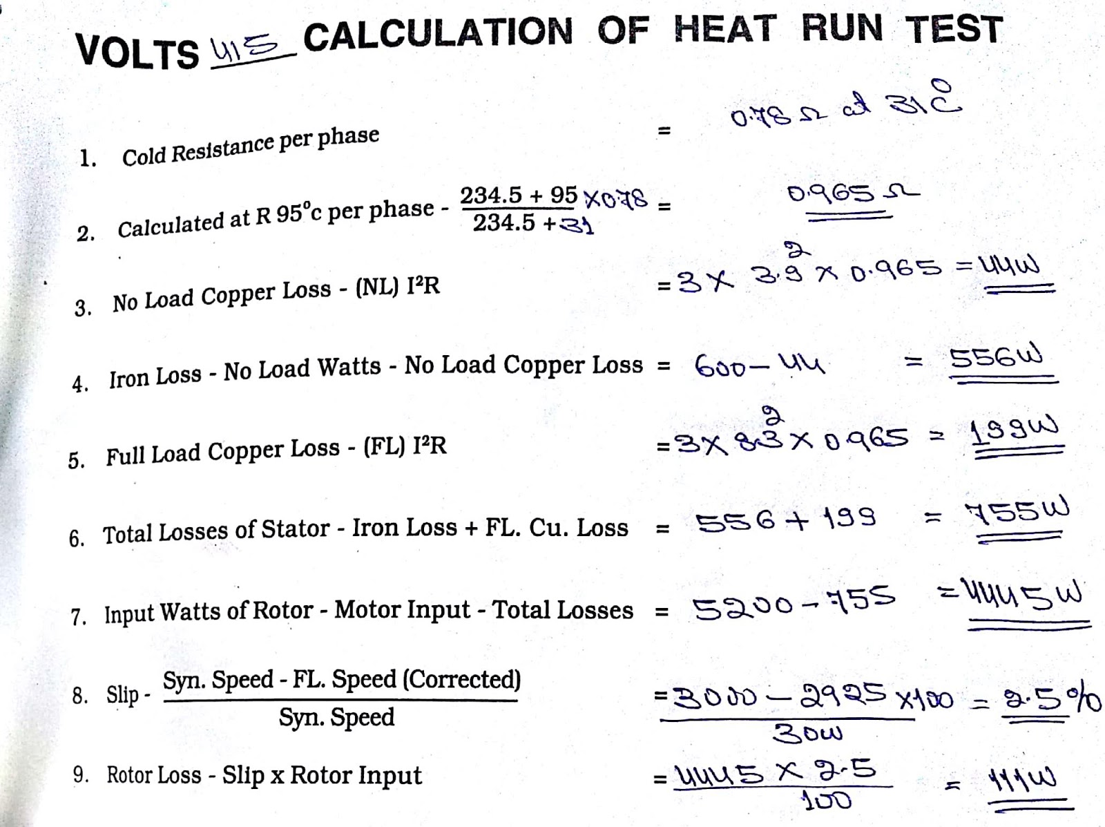 What are the losses in an induction motor? Galaxy electrical work