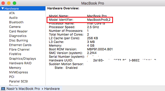mac model identifier mac model identifier