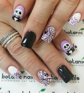 uñas halloween esqueleto uñas halloween esqueleto