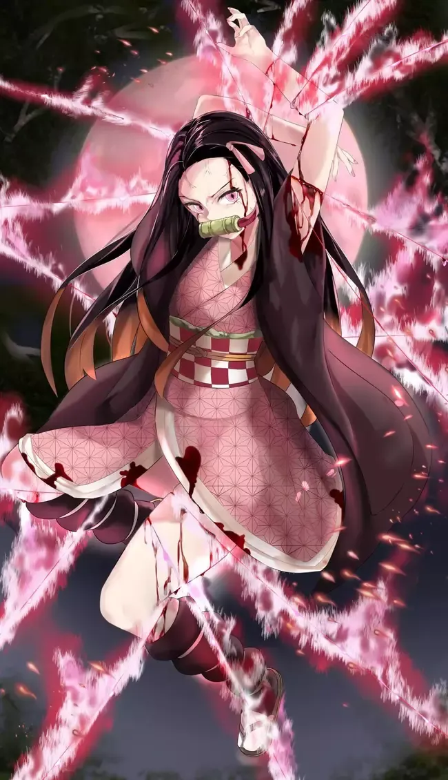 Nezuko Uses Her Blood Demon Art Image Wallpaper