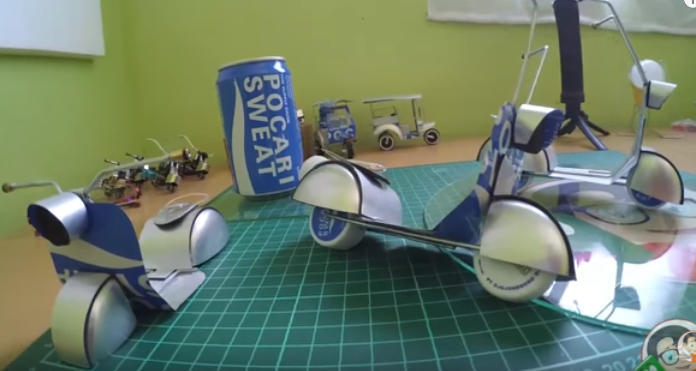 Cara Membuat Miniatur Vespa Dari Kaleng Bekas Pakai