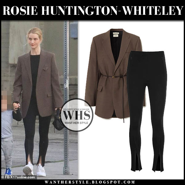 Bottega Veneta Jodie Mini Knotted Intrecciato Textured Leather Tote worn by  Rosie Huntington-Whiteley out February 14, 2020