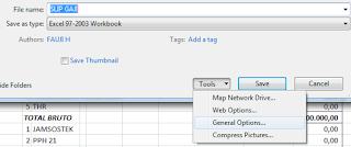 Memasang Password Encripsi Di File Excel
