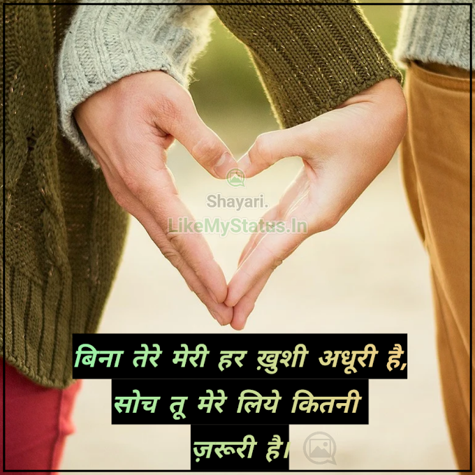 बिना तेरे मेरी हर | Hindi Love Shayari