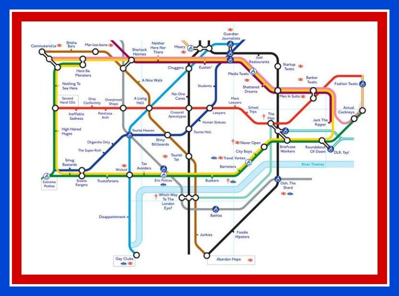 London Underground Map With Landmarks