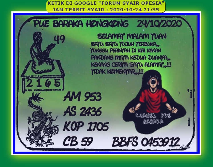 Syair Ritual Kakek Tua Hk 25 Oktober 2021 Terbaru