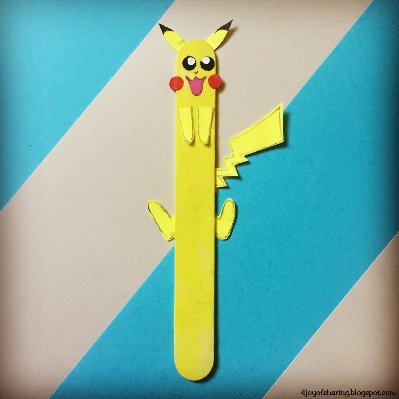 Popsicle stick craft, craft stick craft, crafts for kids, kids craft, fun craft, summer craft, preschool craft, pokemon craft, mouse craft