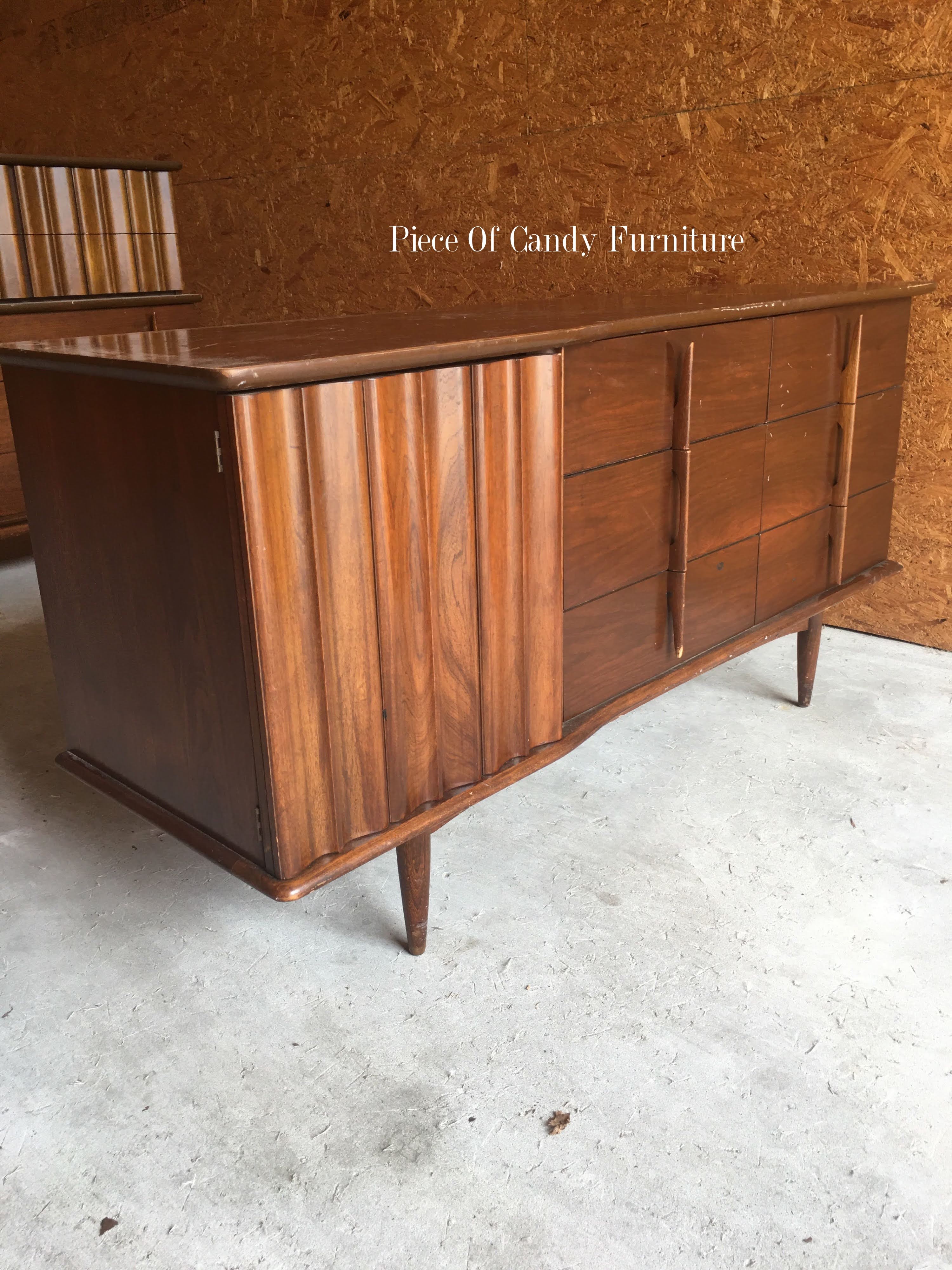 Piece Of Candy Furniture Mid Century Modern Restoration on Dresser....