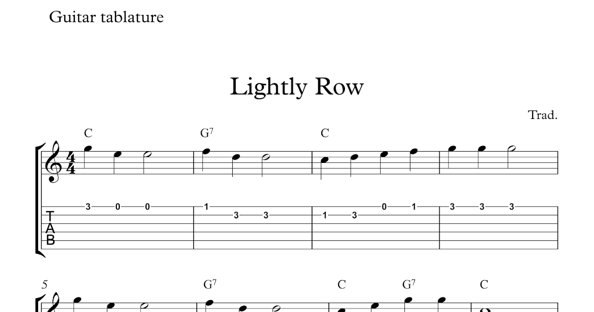 Easy Sheet Music For Beginners Free guitar tablature sheet music