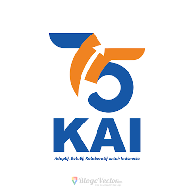 HUT Kereta Api Indonesia ke 75 (2020) Logo