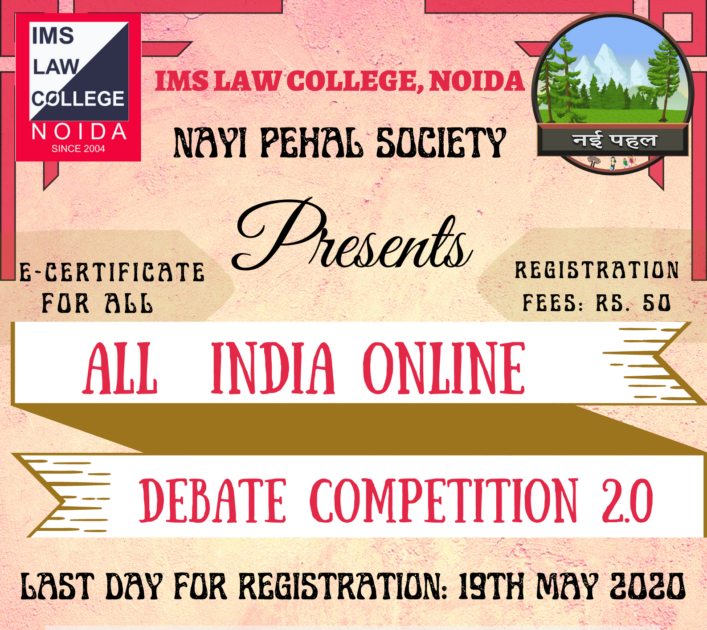 All India Online Debate Competition 2.0 by Nayi Pehal