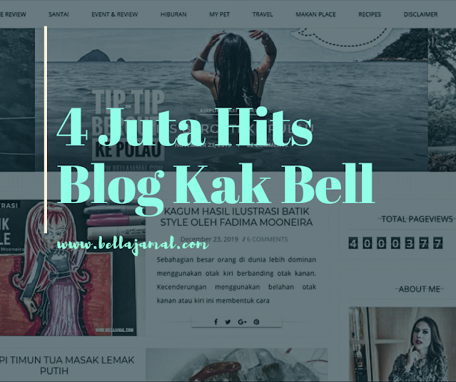4 Juta Hits Blog Kak Bell | Tips Nak Tingkatkat Jumlah Blog Trafik