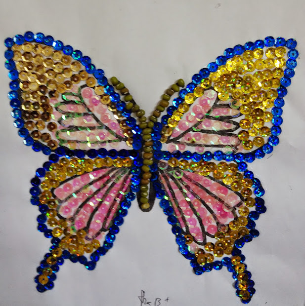 45 Gambar Kolase Kupu Kupu Menggunakan Manik Manik Terbaik - Kumpulan