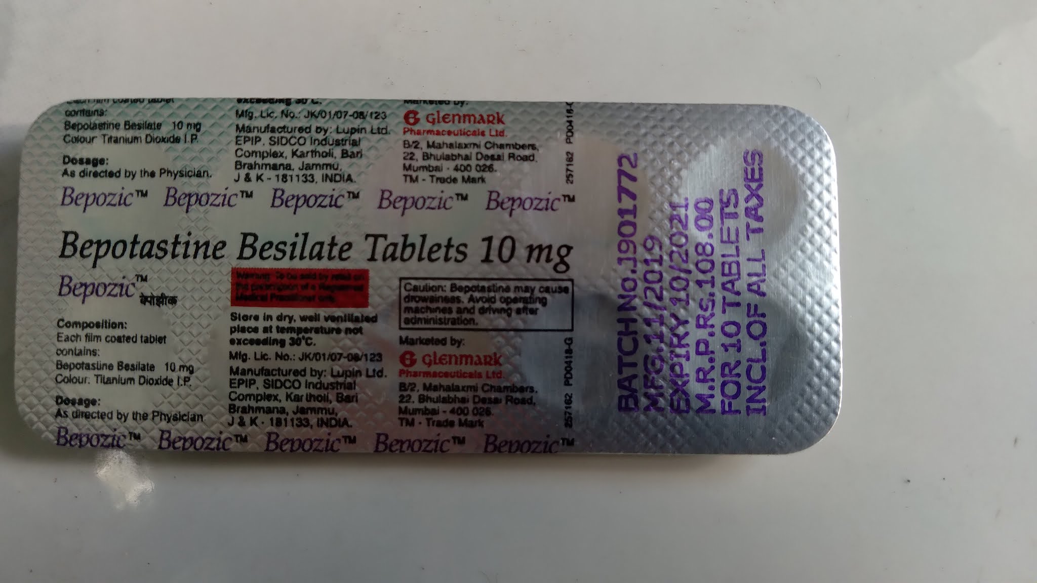 Bepozic Tablet Uses Dosage Side Effects Price Composition Precautions