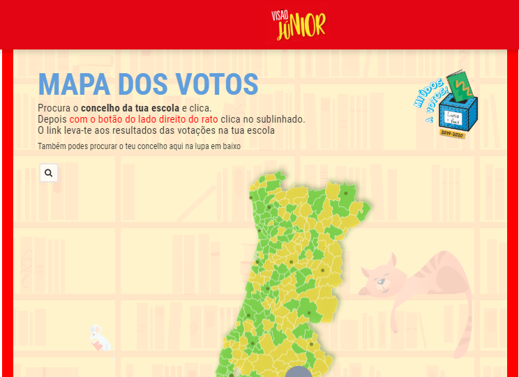 Map Quiz: Distritos de Portugal (1º Ciclo: 4º ano - mapa de