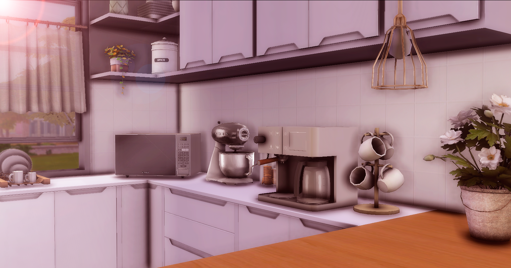 Sims custom kitchen: Bạn yêu thích trò chơi Sims và đam mê nấu ăn? Hãy xem hình ảnh về những căn bếp được trang trí độc đáo trong trò chơi này, đảm bảo bạn sẽ bị cuốn hút bởi sự sáng tạo và tinh tế trong thiết kế! Translation: Do you love The Sims game and have a passion for cooking? Check out the images of unique and custom-designed kitchens in this game, guaranteed to engage you with its creativity and sophistication!