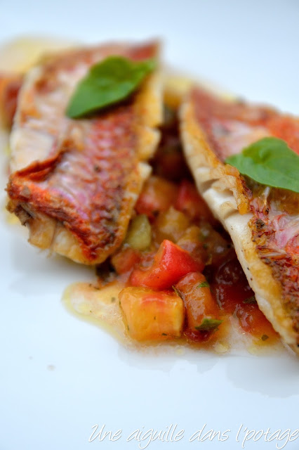 Rouget, sauce vierge 