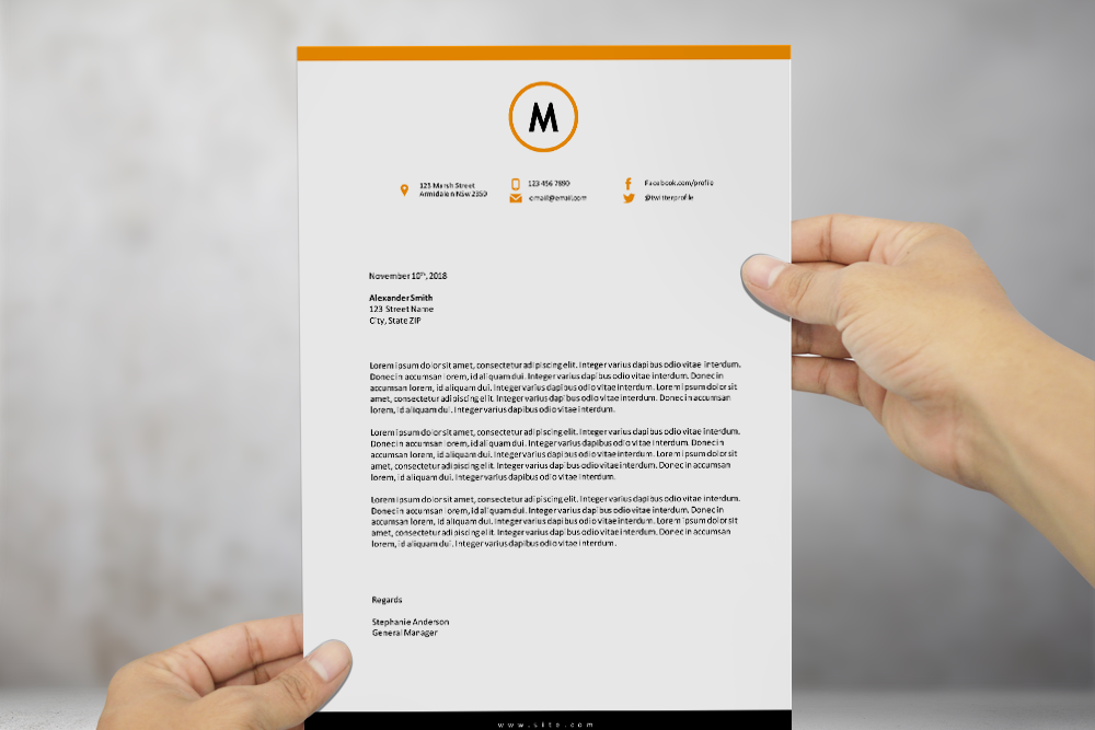 Free Modern Letterhead Template For MS Word