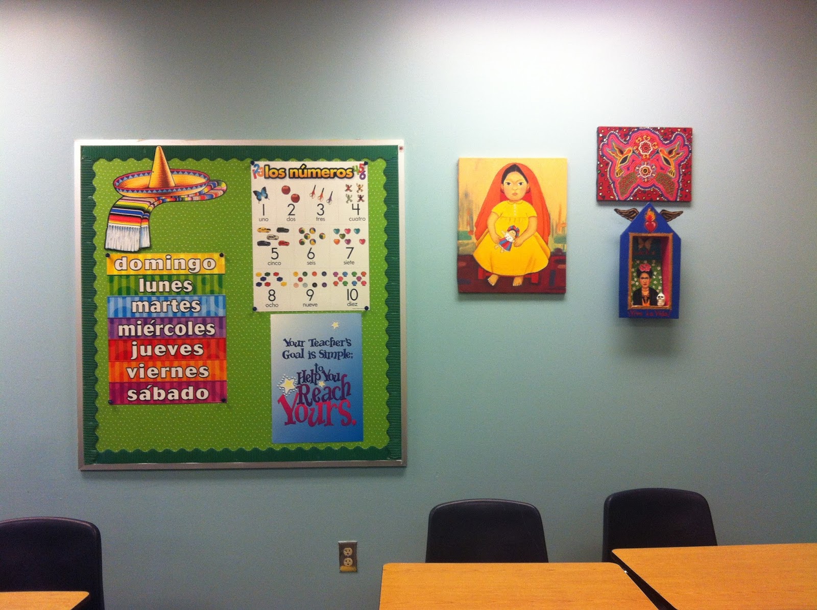 Easel Sale and Spanish Class