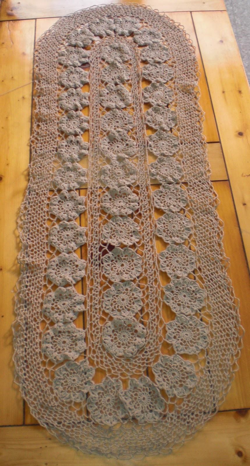individual ovalado a crochet