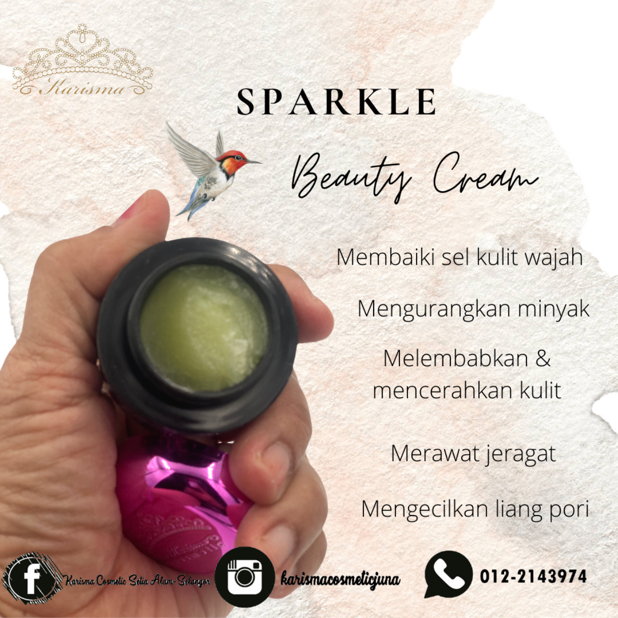 Kebaikan setiap krim KARISMA *SPARKLE BIRD NEST CREAM*