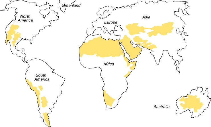 Deserts in the world