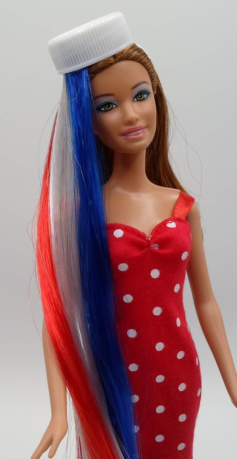 Diy Barbie Blog Red White And Blue Holiday Hair Extension For