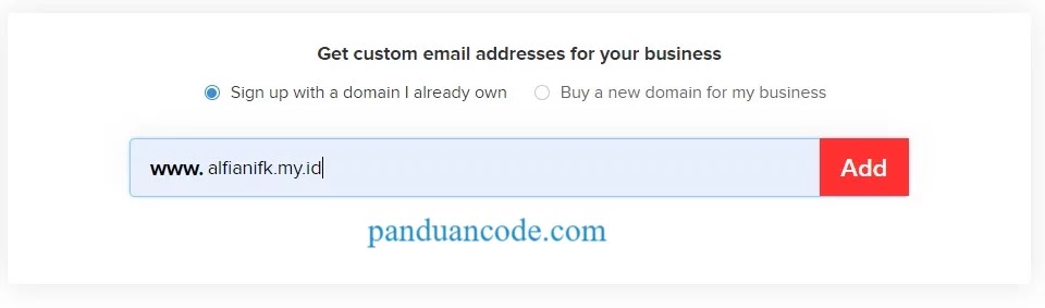 Gunakan Domain Anda Gunakan Domain Anda