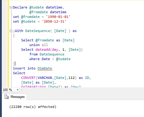 Microsoft Business Intelligence: Generate a calendar in sql server Date ...