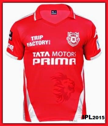 IPL 8 2015 Kings XI Punjab (KXIP) Team Jersey, Logo, HD ...