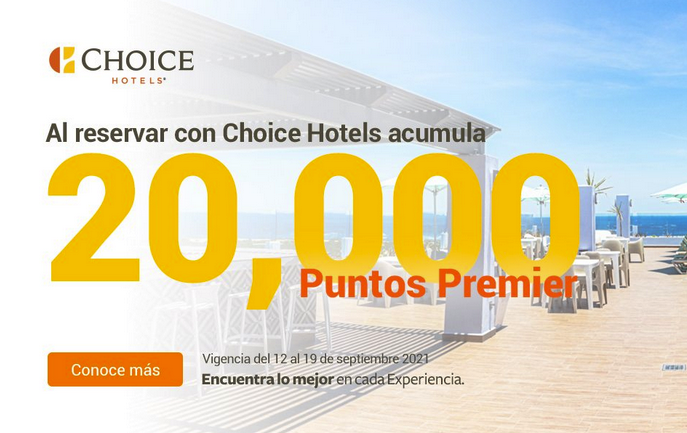 Huge bonus for a few days only! 20,000 bonus AeroMexico Club Premier Points  with just one Choice Hotels stay - Rewards Canada