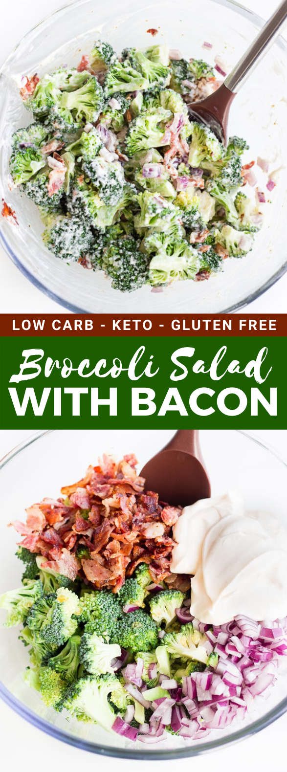 LOW CARB KETO BROCCOLI SALAD WITH BACON #diet #healthy LOW CARB KETO BROCCOLI SALAD WITH BACON #diet #healthy
