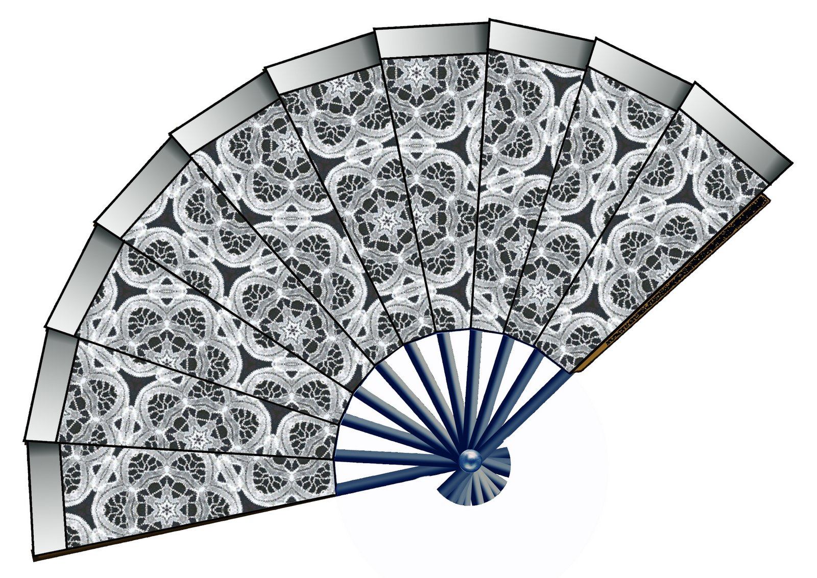 ArtbyJean - Paper Crafts: Decoupage fans with lace patterns - Lace clip ...