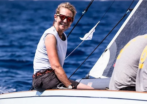 Infanta Elena of Spain and her daugther Victoria Federica Marichalar Borbon attended the training day of 37th Copa del Rey Mapfre Sailing Cup
