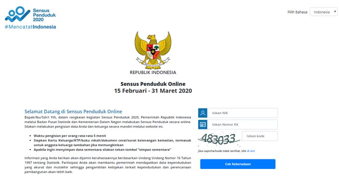 Cara Daftar Sensus Penduduk 2020 Di Bps Go Id Alhidamart Info Teknologi Dan Entertaiment