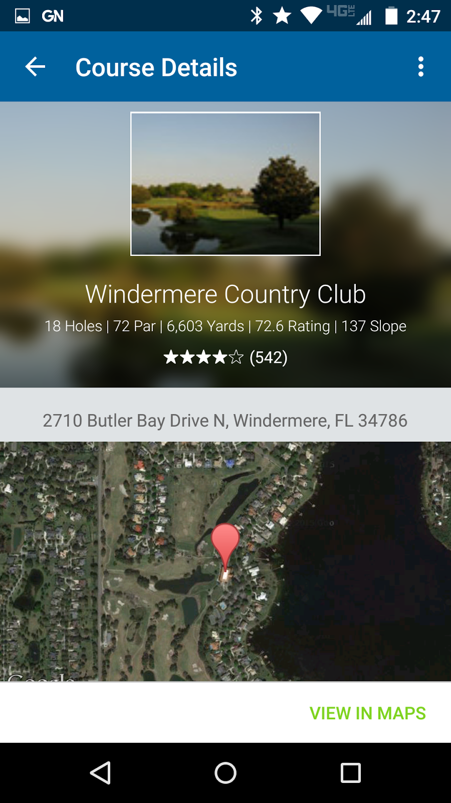 Google Maps Platform Golf Channel’s GolfNow app helps golfers find